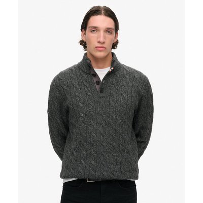 Pull torsadé à col boutonné SUPERDRY