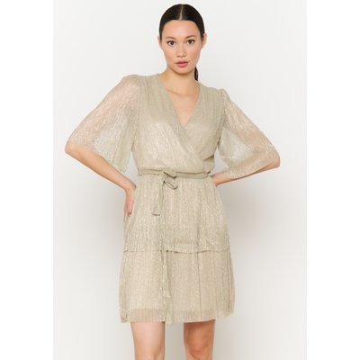 Robe courte brillante plissée LOLALIZA