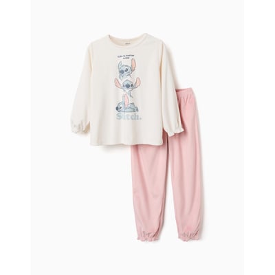 Pyjama en velours avec imprimé Stitch ZIPPY
