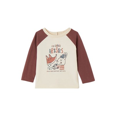 T-shirt motif artistes manches raglan en coton bio ATELIER VERTBAUDET