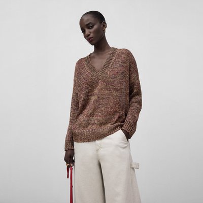 Pull en maille à col en V ADOLFO DOMINGUEZ