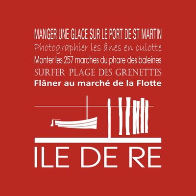 Tableau Sur Toile Île De Ré ILLUSTRATION CEANOTHE