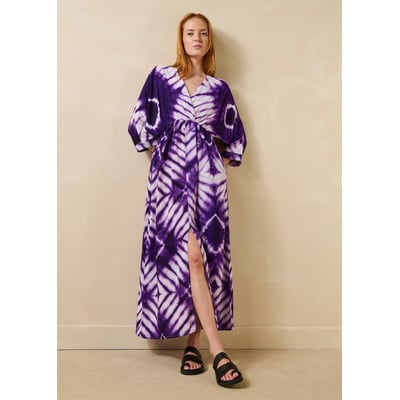 Robe longue manches 3/4 à imprimé LA FEE MARABOUTEE