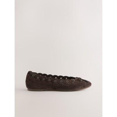 Ballerines festonnées en cuir forever comfort NEXT