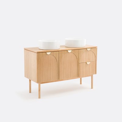 Meuble double vasque, 2 portes + 2 tiroirs, Gisela LA REDOUTE INTERIEURS