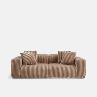 Sofa, gerade, 3-sitzig, XL-Cord, LIORA LA REDOUTE INTERIEURS