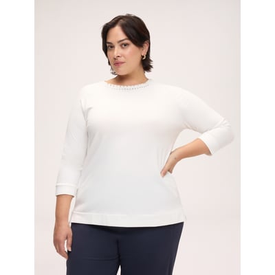 T-shirt avec strass et clous FIORELLA RUBINO