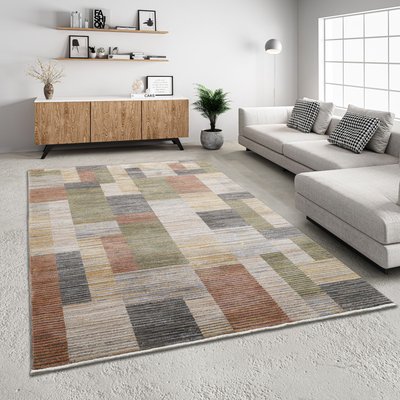 Tapis tissé en patch design et en look kort - Corduletta GINO FALCONE