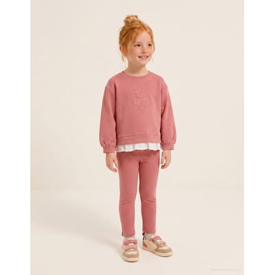 Ensemble de jogging en coton avec imprimé fleur en relief ZIPPY
