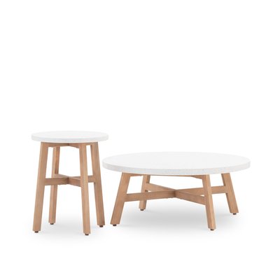 Table basse, ronde, terrazo, 2 tables, PADUA DEFORA HOME