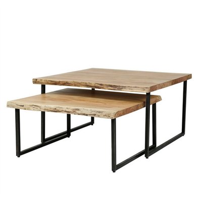 Tables basses gigognes en bois et métal - EDGE MATHI DESIGN
