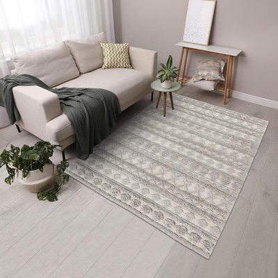 Tapis salon et chambre tissé en laine motif scandinave TINCA UN AMOUR DE TAPIS
