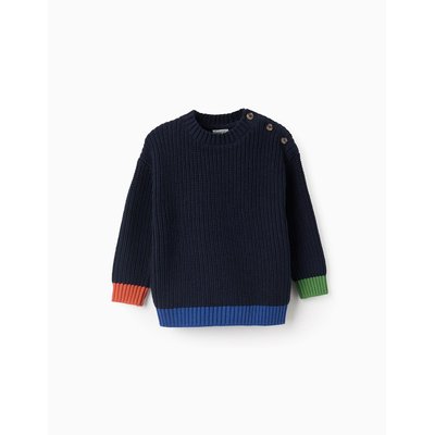 Pull en Tricot avec des Détails Colorés ZIPPY