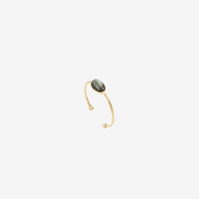 Bague ajustable plaquée or CAB OVALE CAROLINE NAJMAN