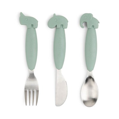 Lot de 3 couverts bébé easy-grip DONE BY DEER