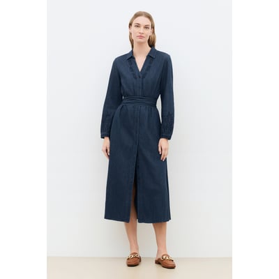 Robe longue col chemise ROLANE CAROLL