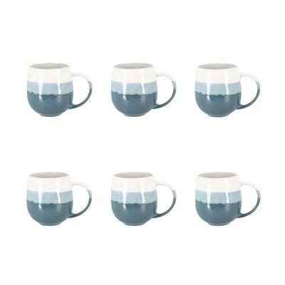 Lot de 6 mugs en grès 44cl, RIGA NOVASTYL