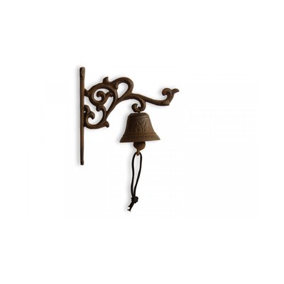 Cloche Fonte Marron 18x7.5x17.5cm DECORATION D’AUTREFOIS