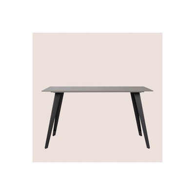 Table rectangulaire en céramique et métal L140 6 places - ARLETTE HELLIN, DEPUIS 1862