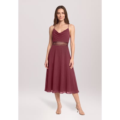 Robe de cocktail à encolure bénitier VERA MONT