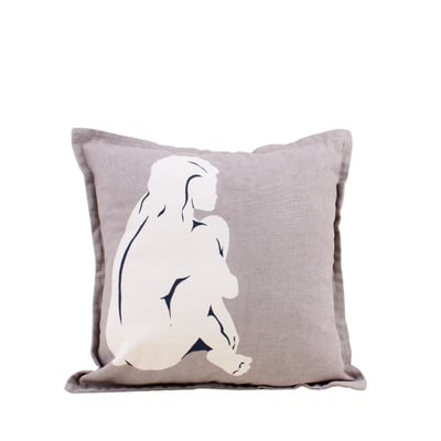 Coussin imprimé femme 40x40cm ORNAMI