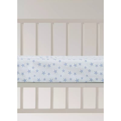 Drap-housse mini berceau percale de coton étoiles MANGO HOME