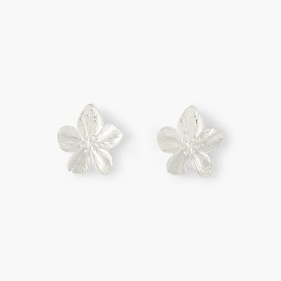 Boucles d'oreilles fleurs argentées BALABOOSTE