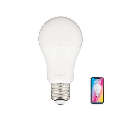 Ampoule Led Connectée Kozii, Éclairage Blancs + Couleurs, E27 A60 Opaque 9w XANLITE