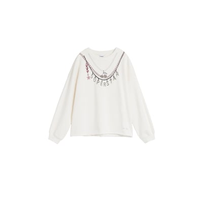 Sweat-shirt imprimé chaîne DESIGUAL