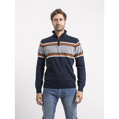 Pull Col Zippé Logonal RITCHIE