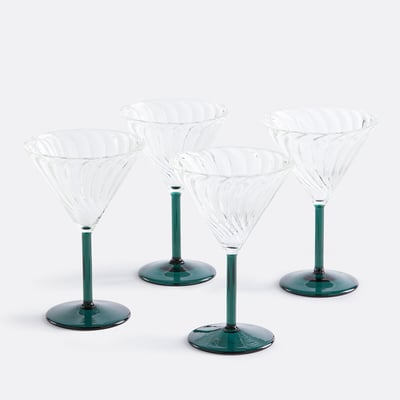 Lote de 4 vasos con pie, vidrio borosilicato, Marty LA REDOUTE INTERIEURS