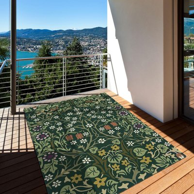 Tapis extérieur tissé kilim rectangle BLAKORN UN AMOUR DE TAPIS