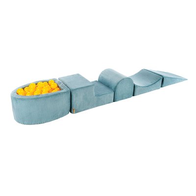Aire De Jeux en Mousse avec Piscine à Balles, VELOURS COTELE MEOW BABY