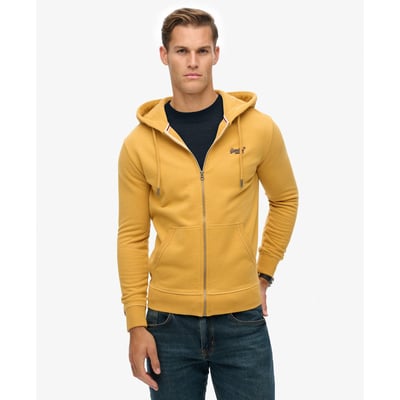 Sweat à capuche zippé Logo Essential mi-brossé SUPERDRY