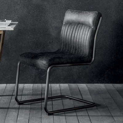 Carrie Antique Quilted Leather Dining Chair SO'HOME