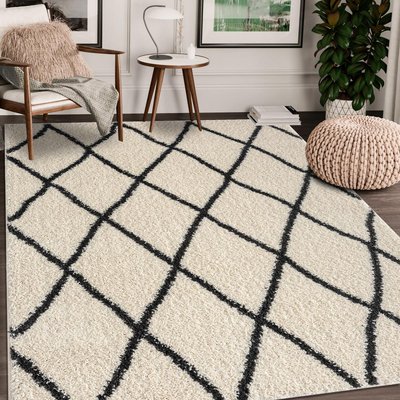 Tapis berbère tissé motif ethnic BENYLE A UN AMOUR DE TAPIS