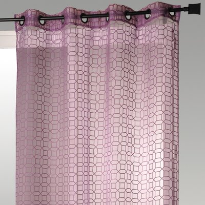 Voilage en Organza Dévoré avec Motifs Géométriques HOME MAISON