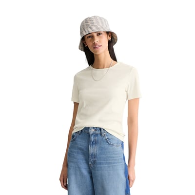 T-shirt slim en jersey côtelé doux MARC O’POLO DENIM