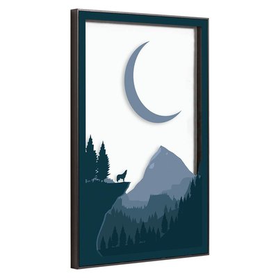 Tableau sur verre synthétique au clair de lune 42x63 cm CEANOTHE