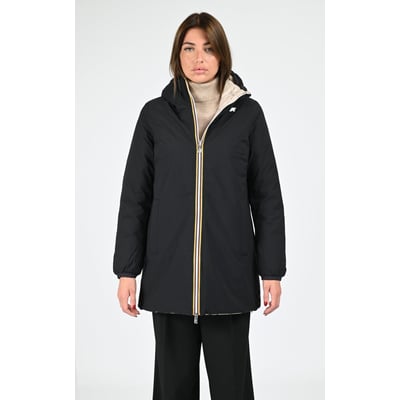 Parka Femme Noire Avec Capuche - Taille 46/48 (FR) - Marque Canda - Occasion Très Bon état