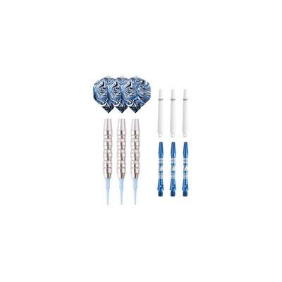 Jeu de 3 fléchettes professionnelles à pointe plastique 22 gr Deep Sea JARDINDECO