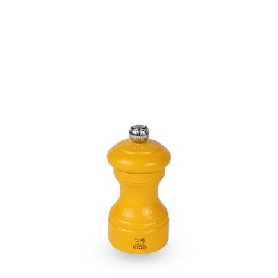 Bistro Moulin à poivre manuel en bois laqué, jaune safran, 10 cm - 4in. PEUGEOT