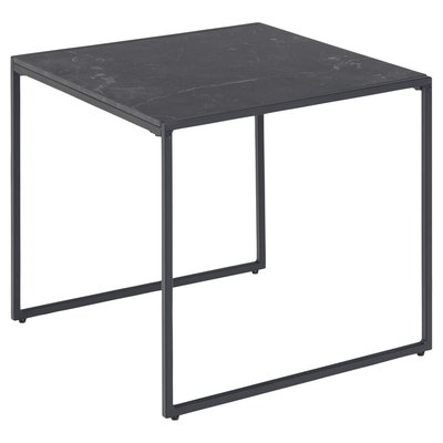 Table d'appoint carré en mélaminé et métal TOILINUX
