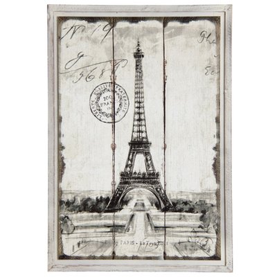 Tableau en bois Paris Tour Eiffel AUBRY GASPARD