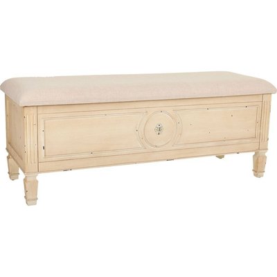 Banc coffre tissu  assise confortable avec rangement RECOLLECTION