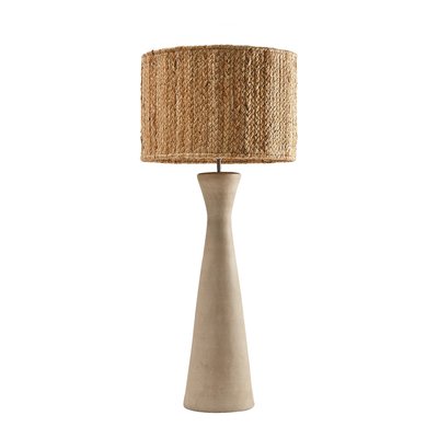 Lampe en jute et céramique BLANC D’IVOIRE