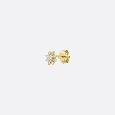 Boucles d'oreilles à l'unité doré à l'or fin AYA CAROLINE NAJMAN