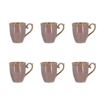 Lot de 6 mugs 30cl en grès, SIGNATURE NOVASTYL