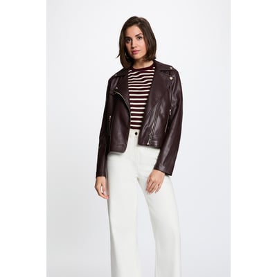 Blouson similicuir ajusté MORGAN