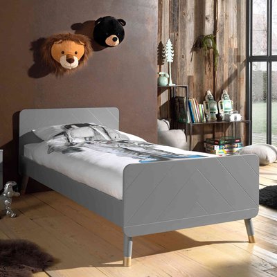 Lit avec sommier, pieds arrondies TERRE DE NUIT